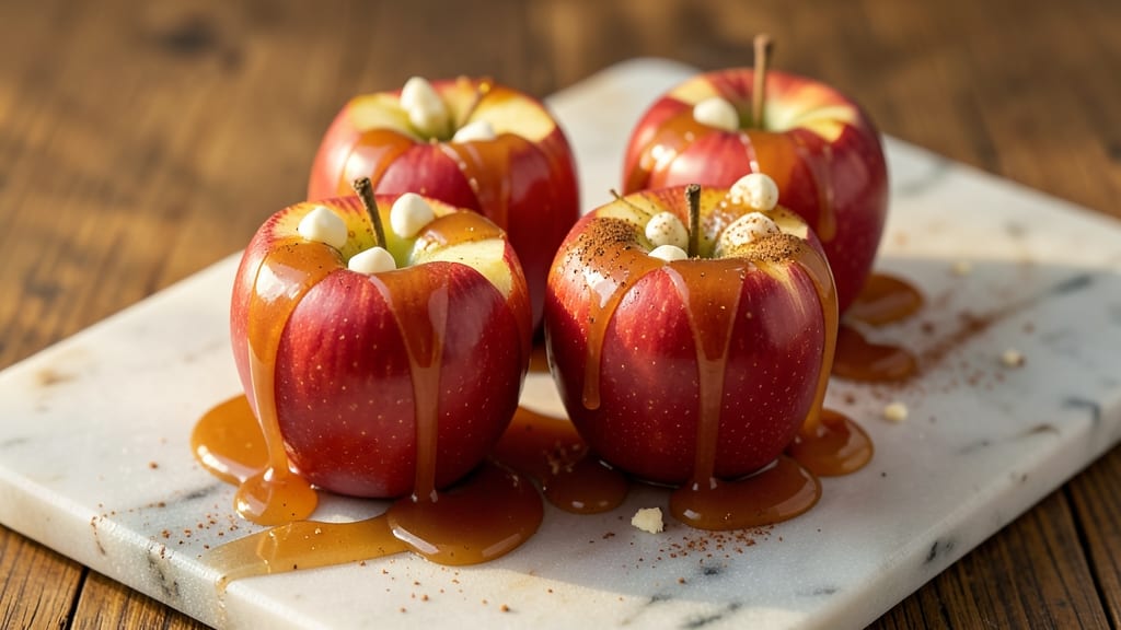 Caramel Apple With White Chocolate Recipe: Warm Spiced Bites and Melty Drizzle Magic