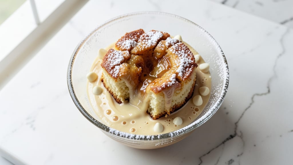 Chili's White Chocolate Molten Cake Recipe: Warm Vanilla Swirls and Cracked Chocolate Top