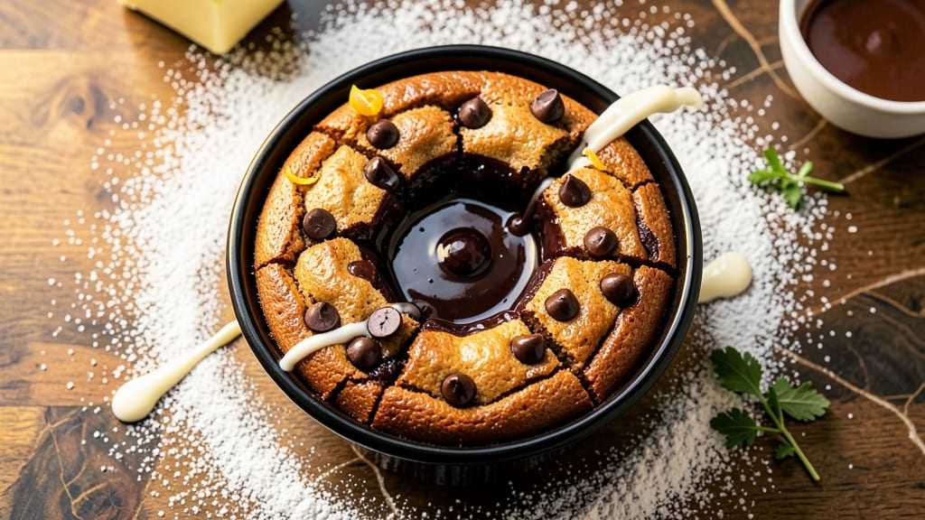 Carnival Chocolate Molten Cake Recipe: Warm Vanilla Swirls and Gooey Chocolate Rivers