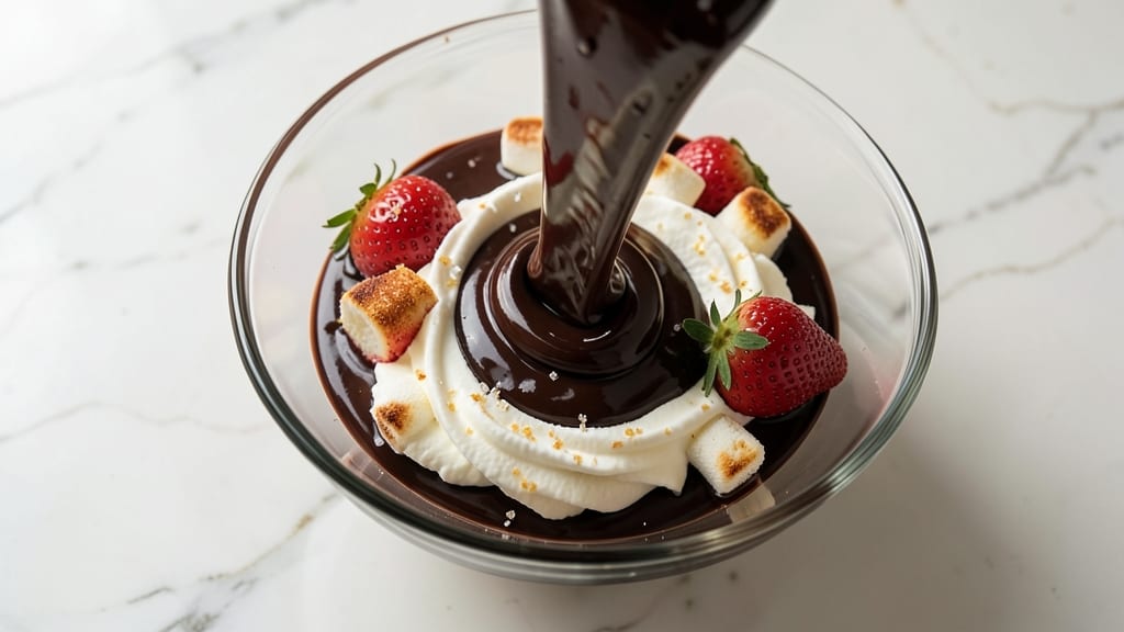 Bella Chocolate Fountain Recipe: Molten Ganache Rivers With Crispy Chocolate Shells