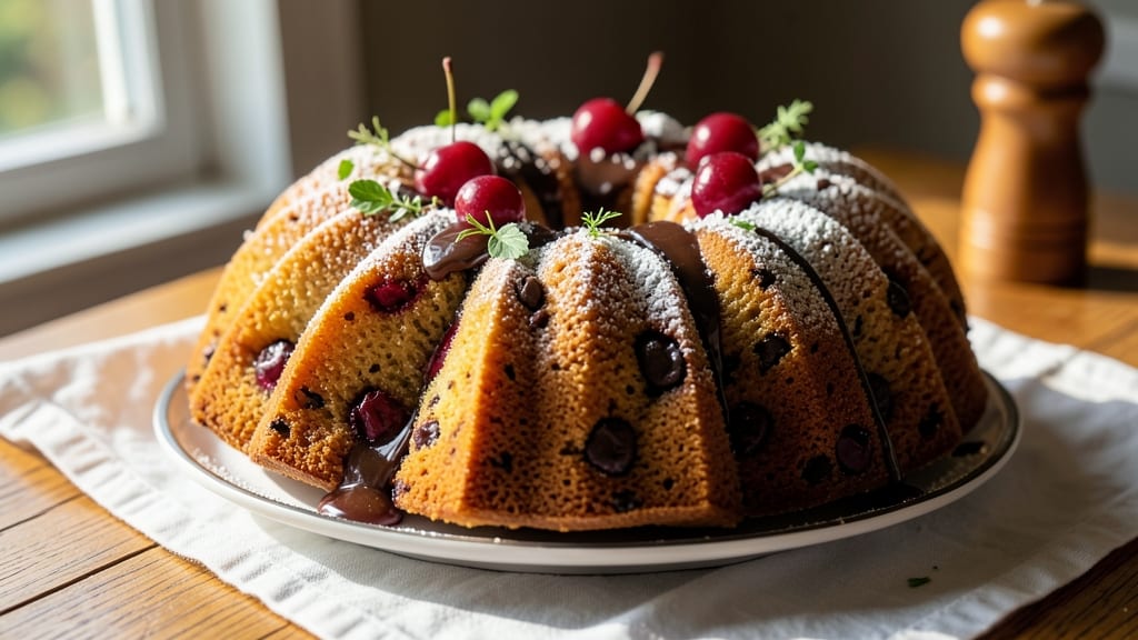 Cherry Chocolate Chip Bundt Cake Recipe: Juicy Cherries and Crunchy Chunks in One Bite