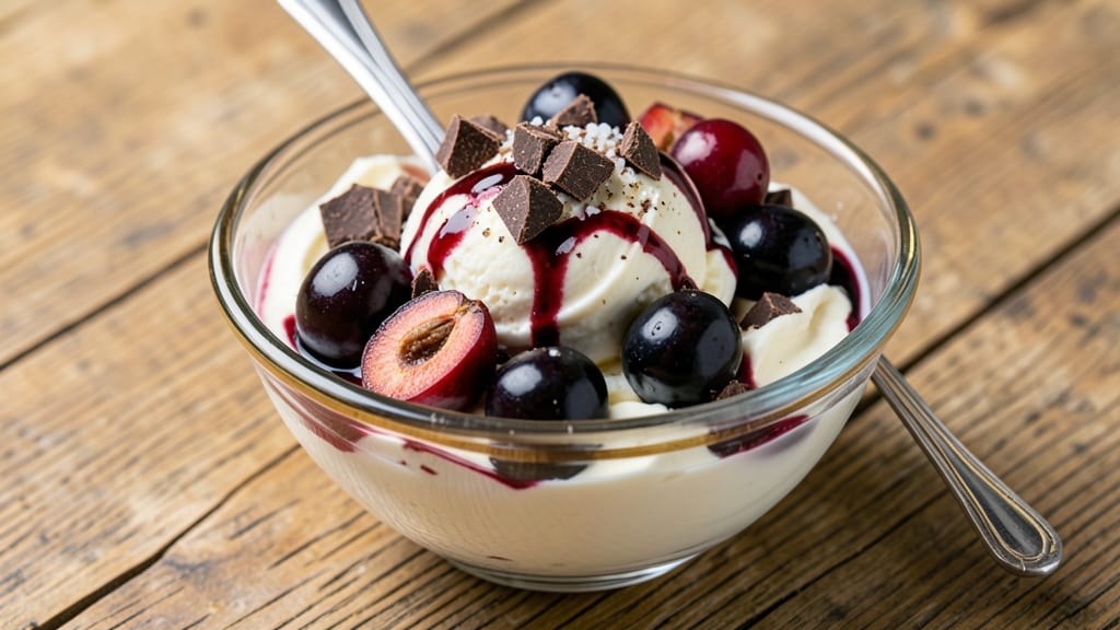Black Cherry Chocolate Ice Cream Recipe: Tart Fruity Swirls in Rich Cocoa Cream