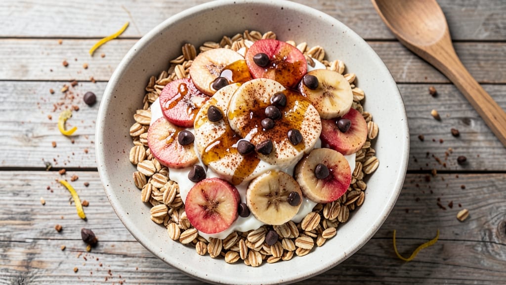 Banana Chocolate Chip Oatmeal Recipe: Warm Spiced Breakfast Dessert in One Bowl