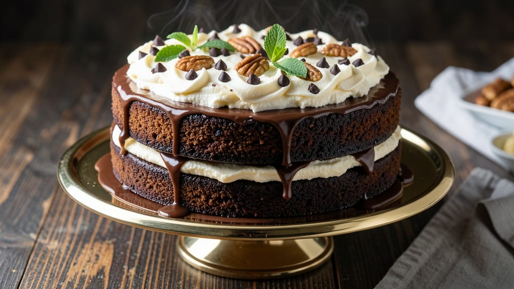 Bobby Flay's German Chocolate Cake Recipe: Coffee-Infused Layers With Pecan Crunch