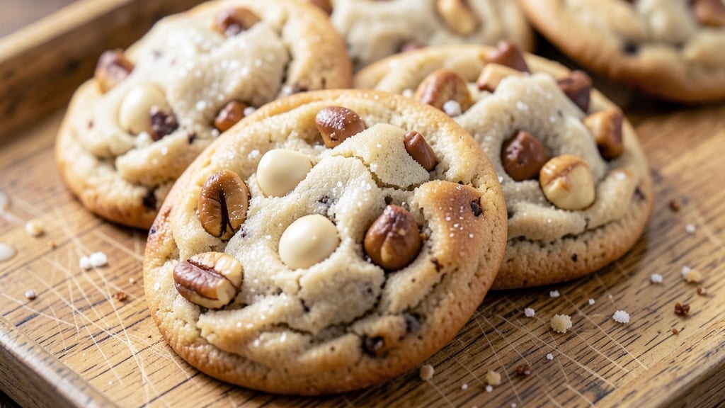 Chewy White Chocolate Chip Macadamia Nut Cookies Recipe: Buttery Swirls and Crunchy Nut Pairs