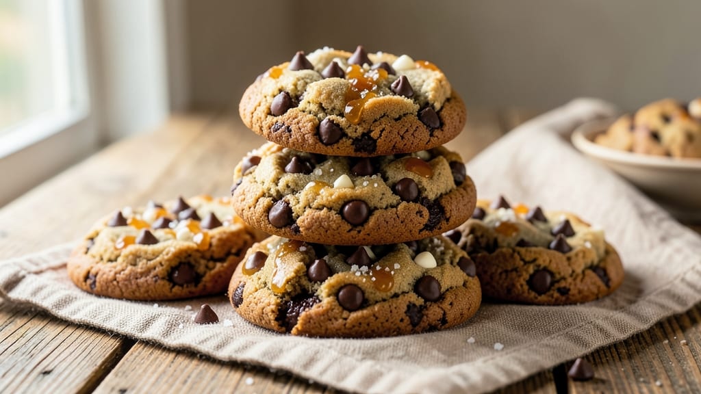 Chewy Triple Chocolate Chip Cookies Recipe: Double-Baked Crunch With Warm Vanilla Swirls