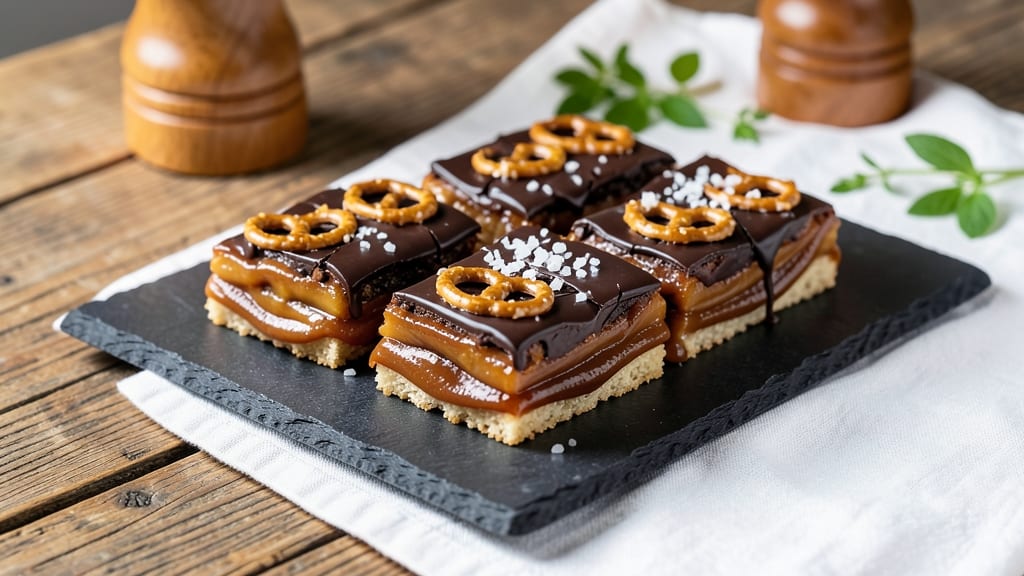 Caramel Chocolate Crunch Bars With Pretzels Recipe: Crunchy-Sweet Layers That Never Get Gummy