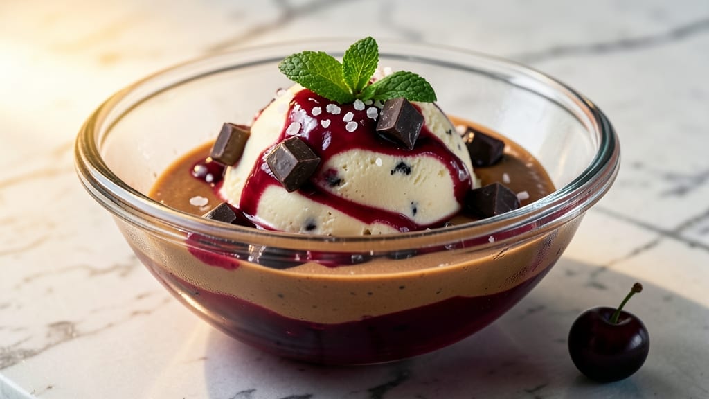 Black Cherry Chocolate Chip Ice Cream Recipe: Tart Fruity Swirls With Crunchy Melts
