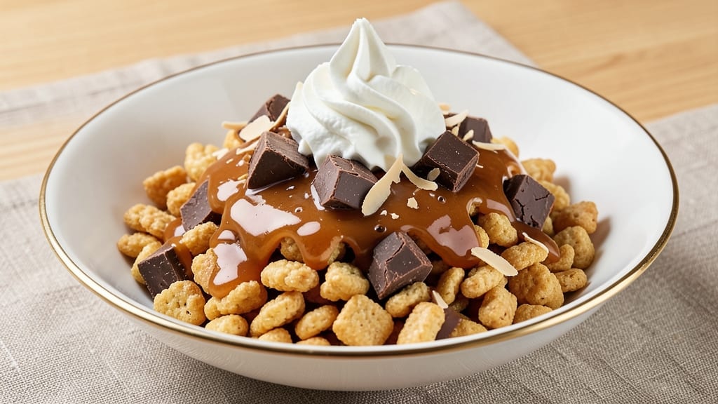 Caramel Chocolate Chex Recipe: Triple-Layered Crunch With Molten Caramel Rivers
