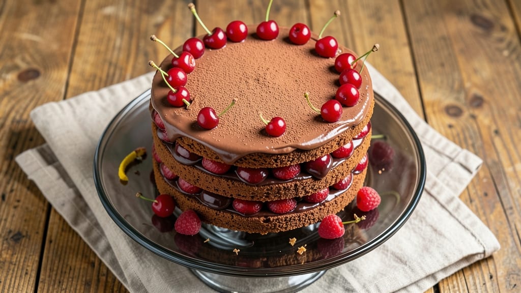 Black Forest Chocolate Cherry Cake Recipe: Triple-Layered Height With Coffee-Infused Moisture