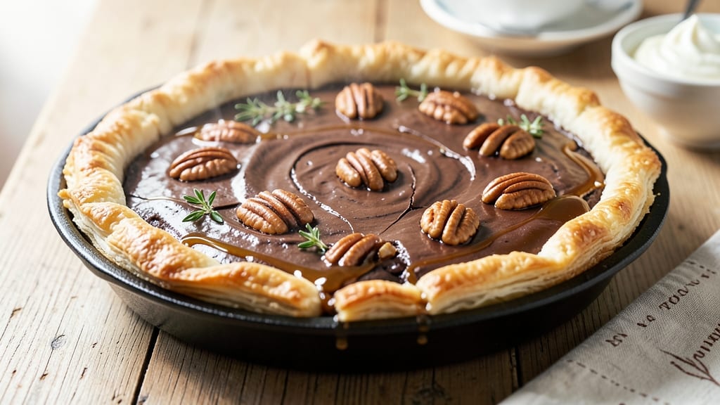 Bakers Chocolate Pecan Pie Recipe: Fudgy Cocoa-Browned Crust With Nutty Swirls