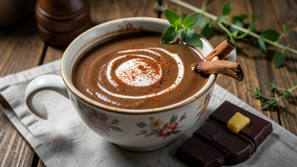 British Hot Chocolate Recipe: Whisked Cream and Spiced Cocoa Magic