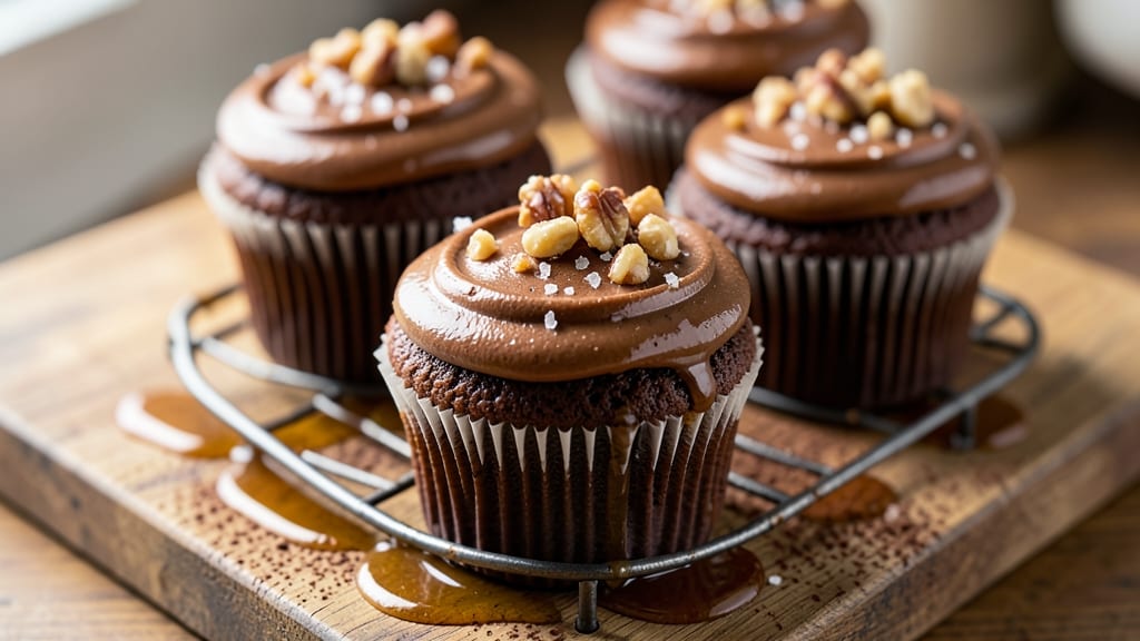 Baker's German Chocolate Cupcakes Recipe: Pecan-Studded Frosting and Fudgy Layers